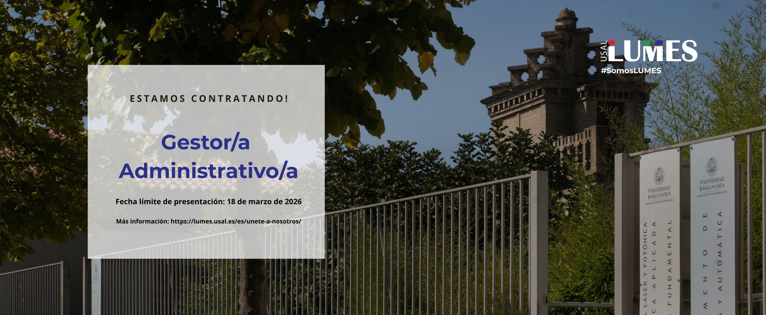 Oferta de trabajo: Gestor/a Administrativo/a